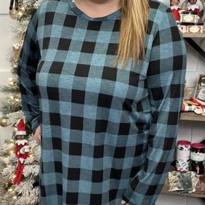 Sew in love Buffalo Plaid Dress Teal & Black SO darling! NWT